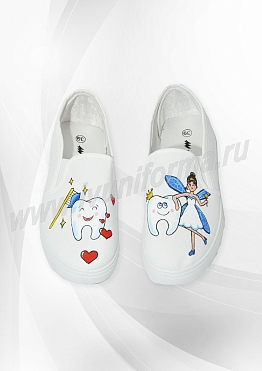 Слипоны Принт женские арт.011